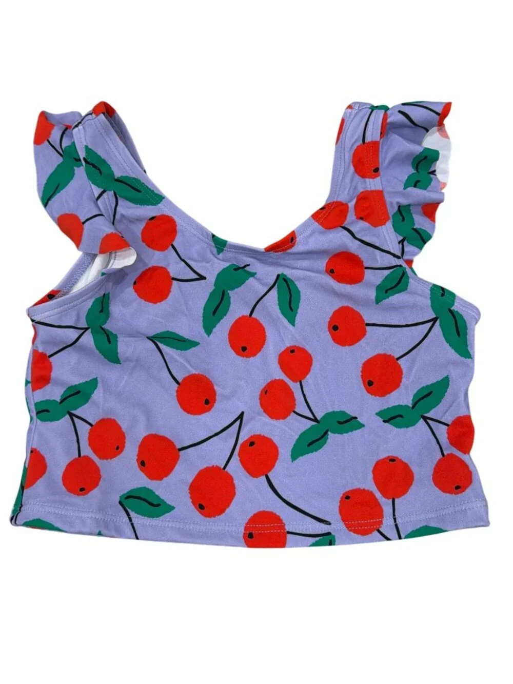 Hanna Andersson Cherry Print Long Sleeve Rashguard & Ruffle Swim Top Set Girls 1